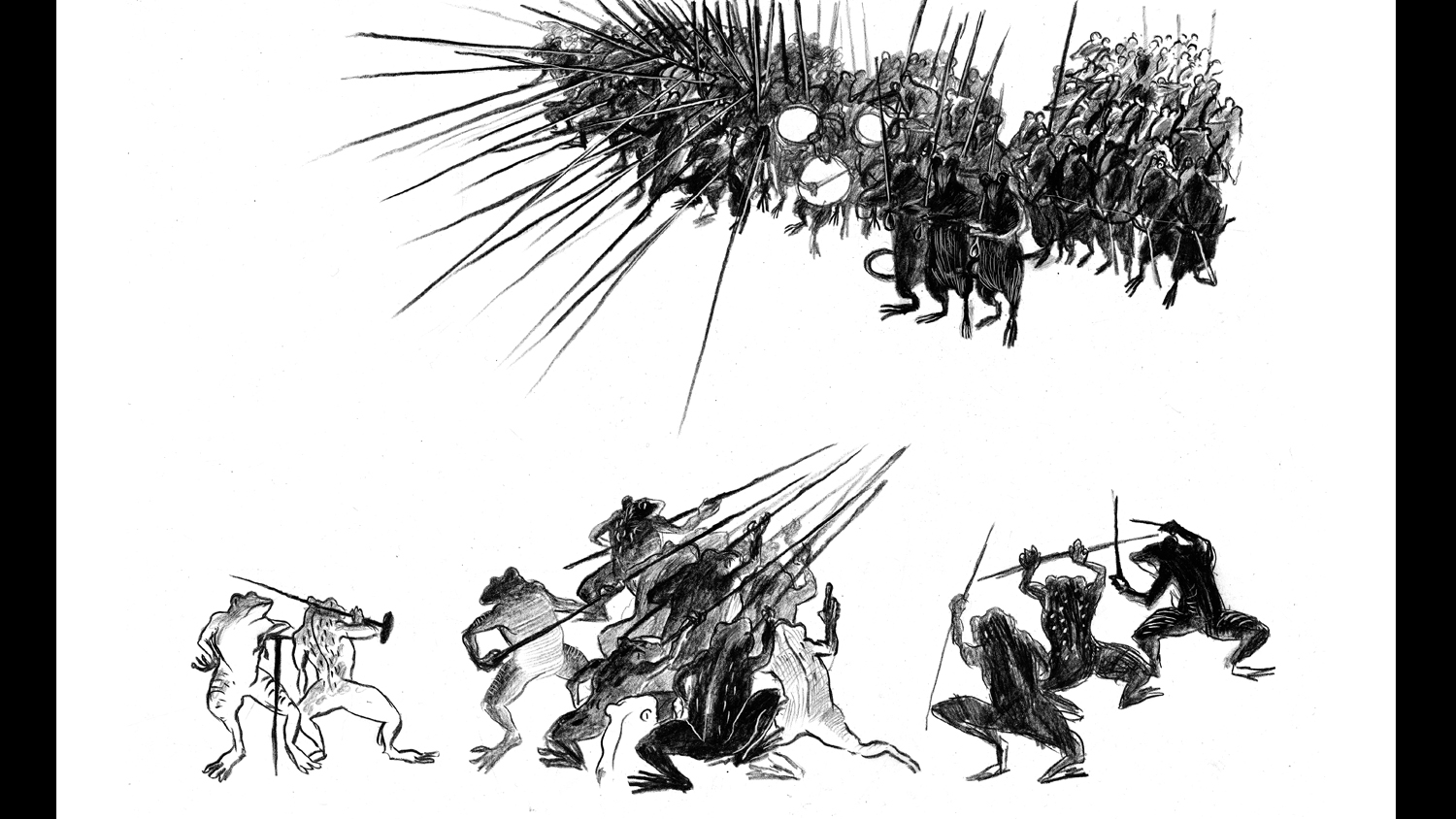 la battaglia delle rane e dei topi matite